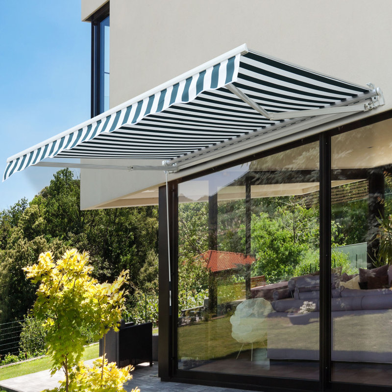 Outsunny Manual Window  Door  Sunshade Canopy  Deck Shelter 8 